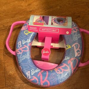 Barbie Blue and Pink Cushioned Toddler Potty Seat